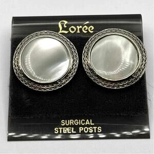 Vintage Silver Circle Earrings